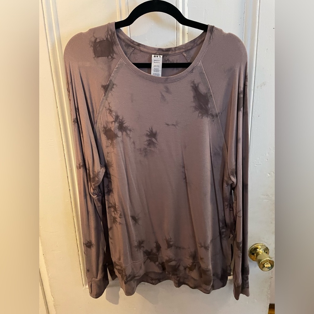 JoyLab Gray Brown Relaxed Long Sleeve Tee | Women’s Size Medium